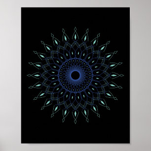 Spirituelles Yoga Heilige Geometrie Hindu Pilates Poster
