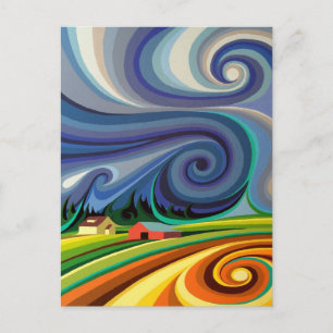 Spiritueux Swirl avant tempête Carte postale Ferme