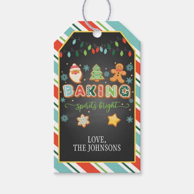 Spirituosen Backen Helle Gefältchen - Blk Geschenkanhänger (Vorderseite)