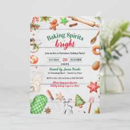 Spirituosen Backen Helle Weihnachtsfeier Einladung