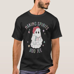 Spirituosen Boojee Ghost Holding Tumbler Drinki T-Shirt