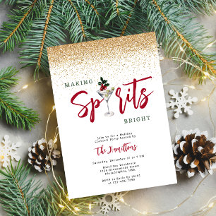 Spirituosen Brillant Cocktail Party Gold Einladung