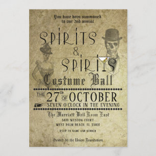 Spirituosen Erwachsenes Halloween-Party Einladung