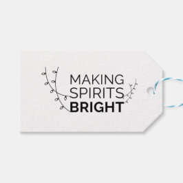 Spirituosen hell machen - Moderne Holiday Typograf Geschenkanhänger