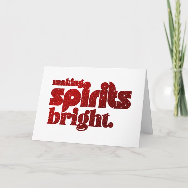 Spirituosen hell machen - Weihnachts Retro Karte (Vorderseite)