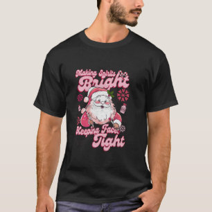Spirituosen helle Behaltend Gesichter zacken Santa T-Shirt