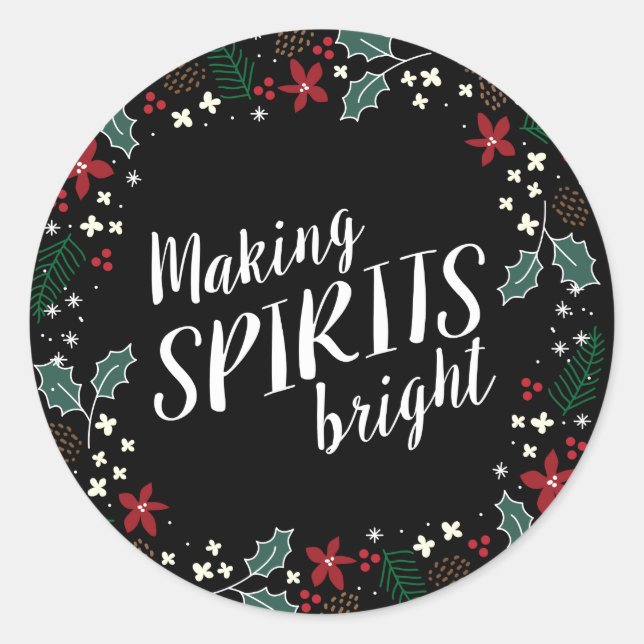 Spirituosen helle Holiday Garland Sticker (Vorderseite)