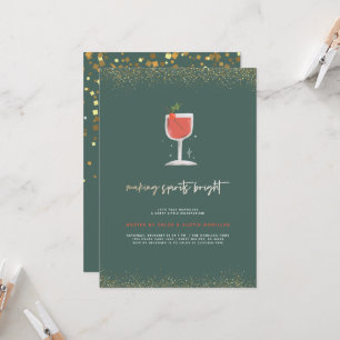 Spirituosen heller machen   Weihnachtscocktail-Par Einladung