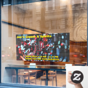 Spirituosen im Liquor-Store Weinfront Fensteraufkleber