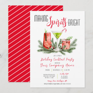 Spirituosen machen Bright Company Cocktail Party Einladung