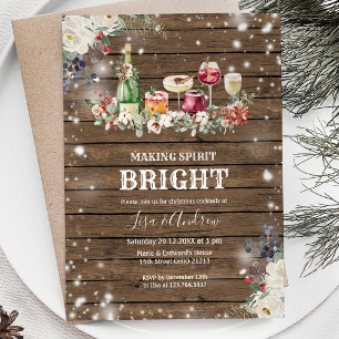 Spirituosen machen Brillantes Weihnachtscocktail-P Einladung