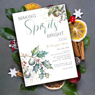 Spirituosen machen Brillantes Weihnachtsfest Party Einladung