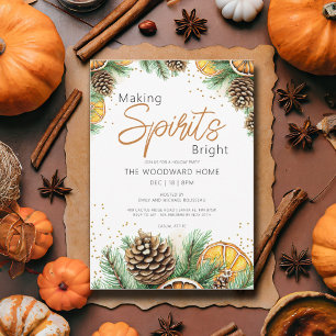 Spirituosen machen Brillantes Weihnachtsfest Party Einladung