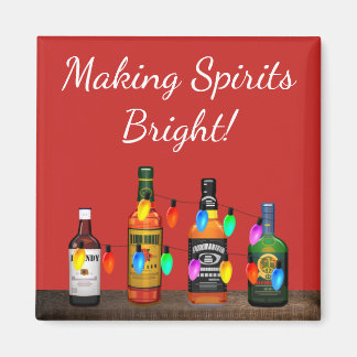 Spirituosen machen Glanz Weihnachten Cocktails Magnet