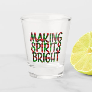 Spirituosen machen Helle Weihnachtsfeiertage Cheer Schnapsglas