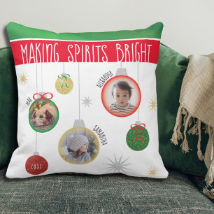 Spirituosen machen Helles Foto Weihnachtswürfel Ki Kissen