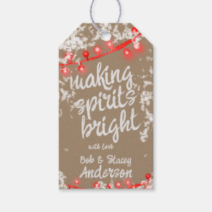 Spirituosen machen Schneesicherheit Red Christmas  Geschenkanhänger