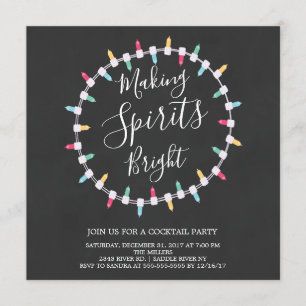 Spirituosen Party Einladung für helle Cocktails