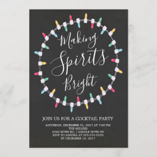 Spirituosen Party Einladung für helle Cocktails