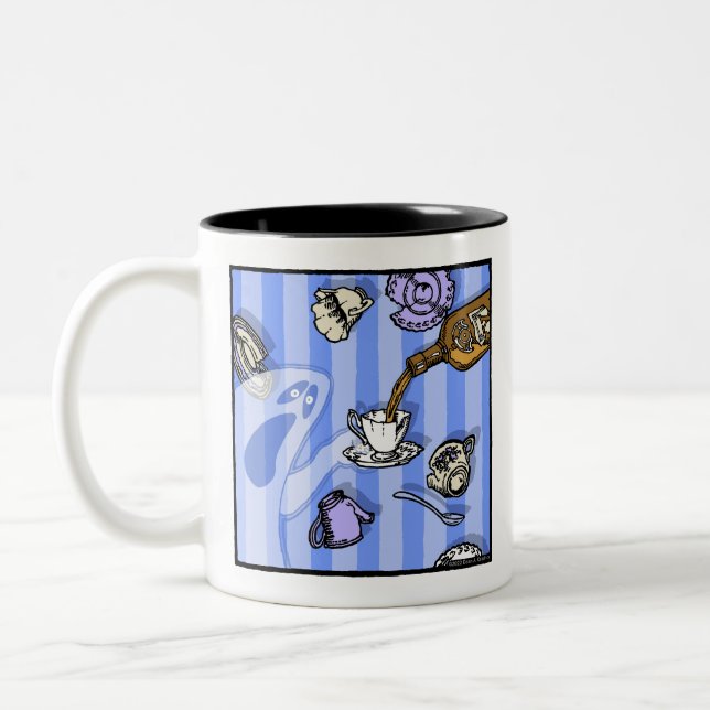 Spirituosen - Pop Goth Nightmare Surreal Zweifarbige Tasse (Links)