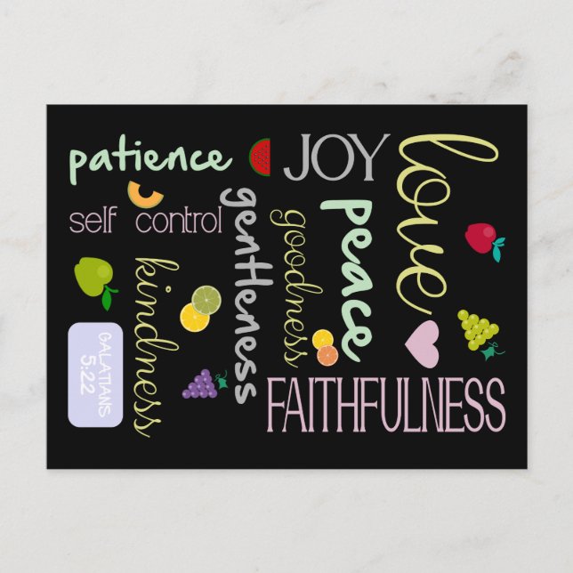 Spirituosenfrucht Postkarte (Vorderseite)