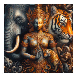 Spirituosentiger Fotodruck