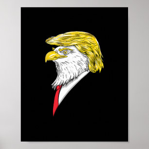 Spiritus Tier Donald Trump Adler Haar  Poster