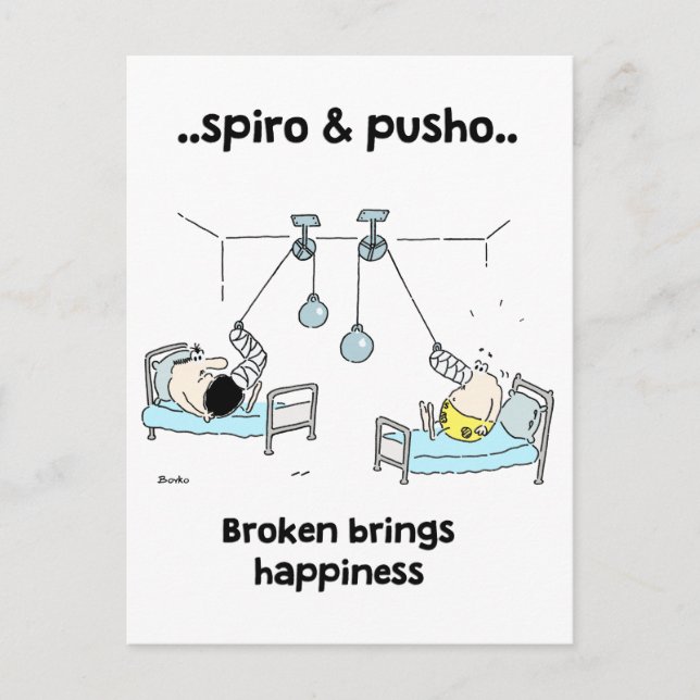 Spiro & Pusho Motivierend Quotes Postkarte (Vorderseite)