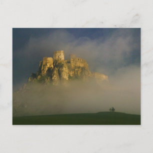 Spišský hrad im Nebel, Slowakei 2 Postkarte