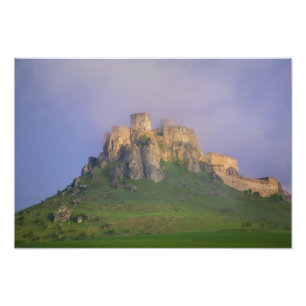 Spissky hrad in Nebel, Slowakei Fotodruck