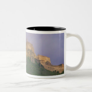Spissky hrad in Nebel, Slowakei Zweifarbige Tasse