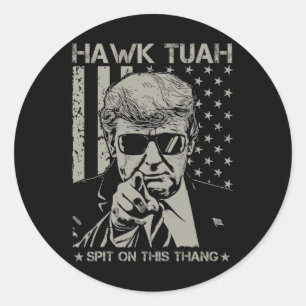 Spit über diesen Thang Funny Donald Trump 2024 Runder Aufkleber