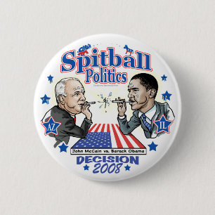 Spitball-Politik 2008 Button