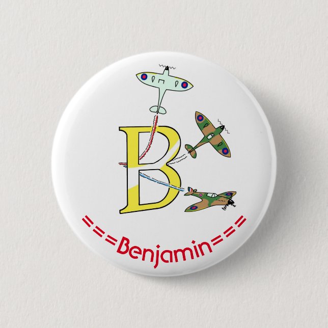Spitfire B Anfangs-Abzeichen Button (Vorderseite)