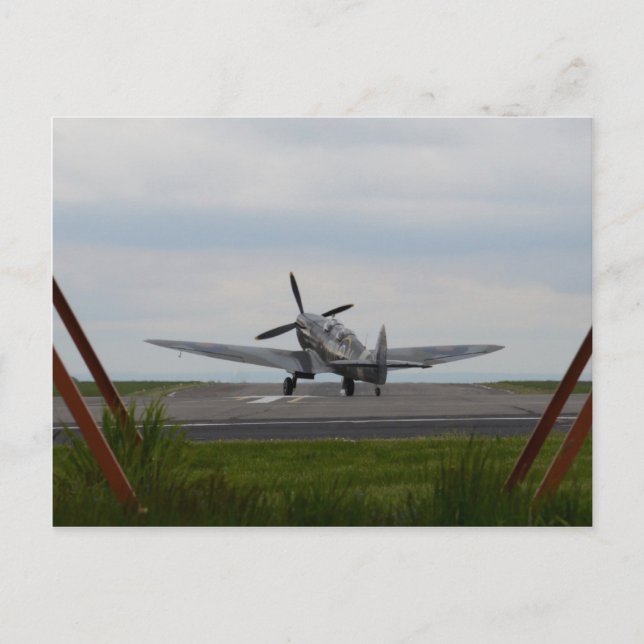 Spitfire bereit für den Start Postkarte (Vorderseite)