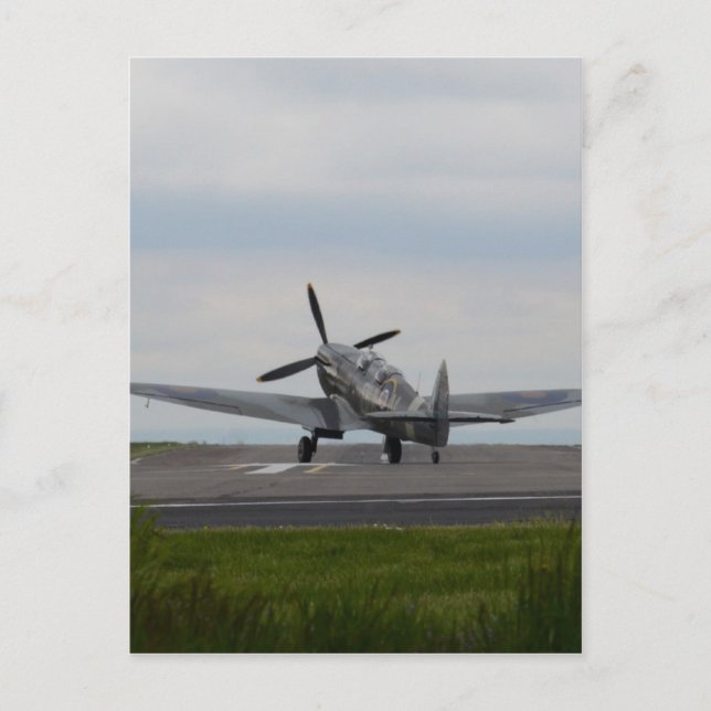 Spitfire bereit für den Start Postkarte (Vorderseite)