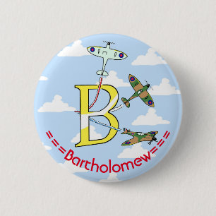 Spitfire Blue Sky B Initial Abzeichen Button