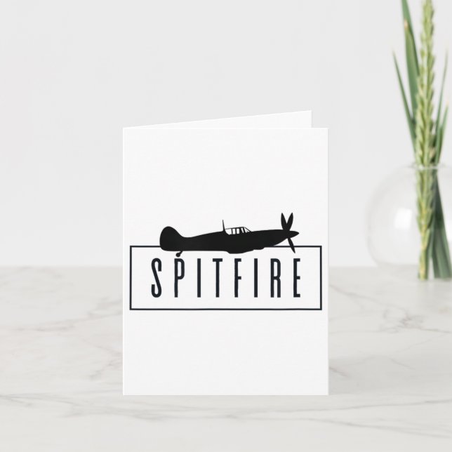 Spitfire, ein ikonisches britisches Kämpfer-Flugze Karte (Vorderseite)