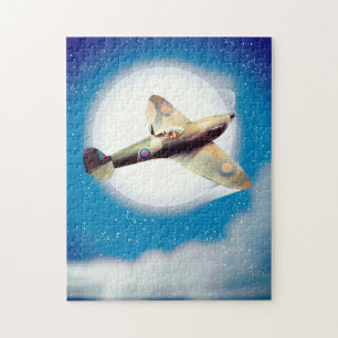 Spitfire-Flugzeug-Reiseplakat-Druck