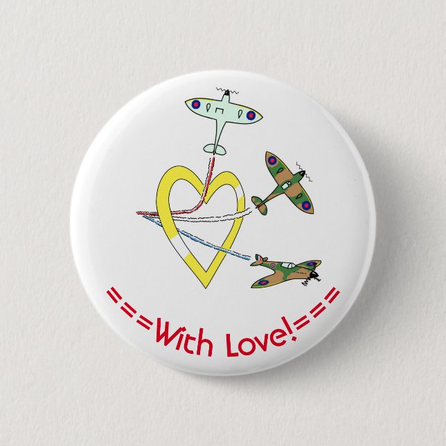 Spitfire Herz Button (Vorderseite)