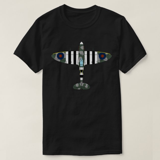 Spitfire Iconic 2. Weltkrieg Britisches Flugzeug T-Shirt (Design vorne)