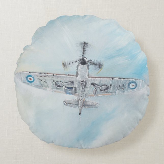 SPITFIRE. "Pikass". 2014. Rundes Kissen (Vorderseite)