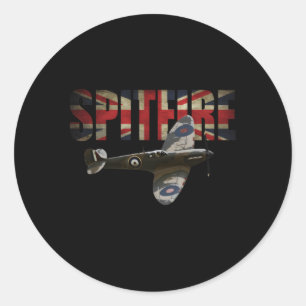 Spitfire Raf Supermarine Ww2 Kämpfer Flugzeug Gewe Runder Aufkleber