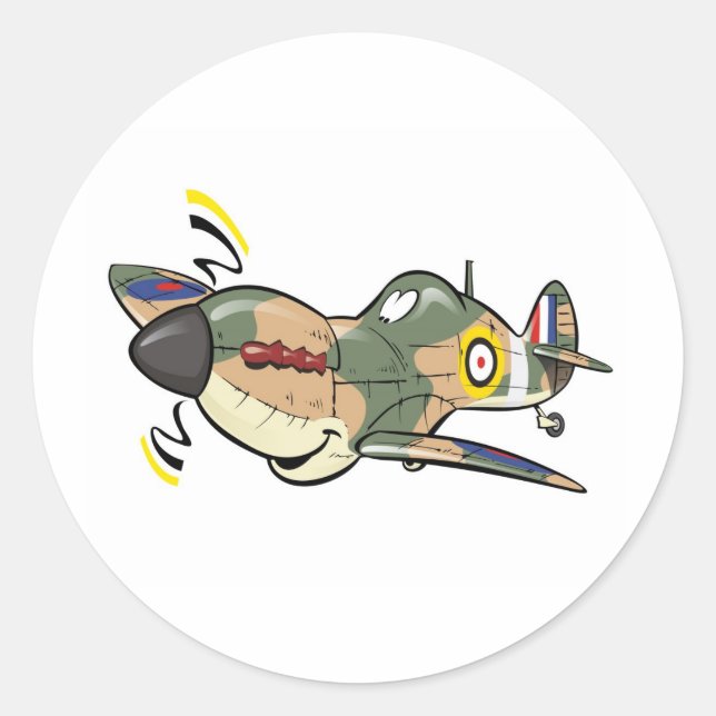 Spitfire Runder Aufkleber (Vorderseite)