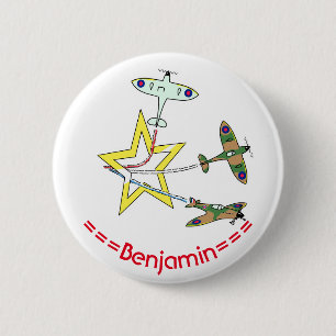 Spitfire Star 6 cm Abzeichen Button