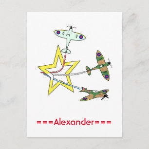 Spitfire-Star-Postkarte Postkarte