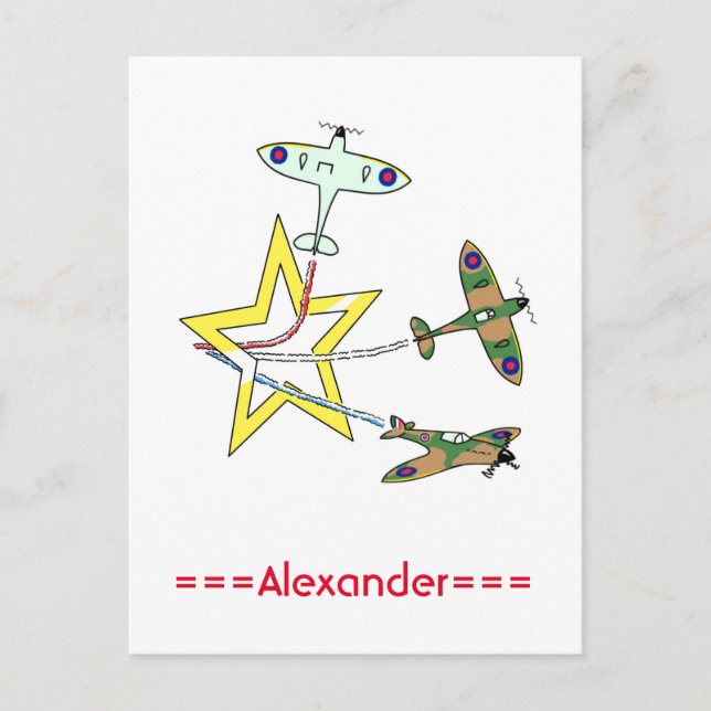 Spitfire-Star-Postkarte Postkarte (Vorderseite)