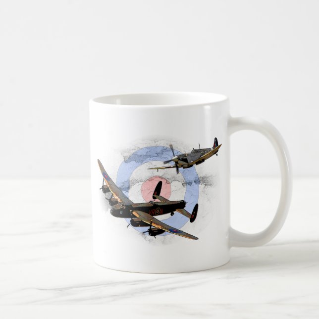 Spitfire und Lancaster Kaffeetasse (Rechts)