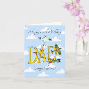 Spitfire VATER Birthday (Blue Sky) Card Karte