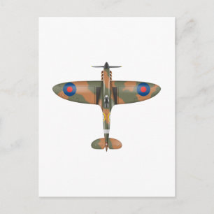 Spitfire von oben postkarte